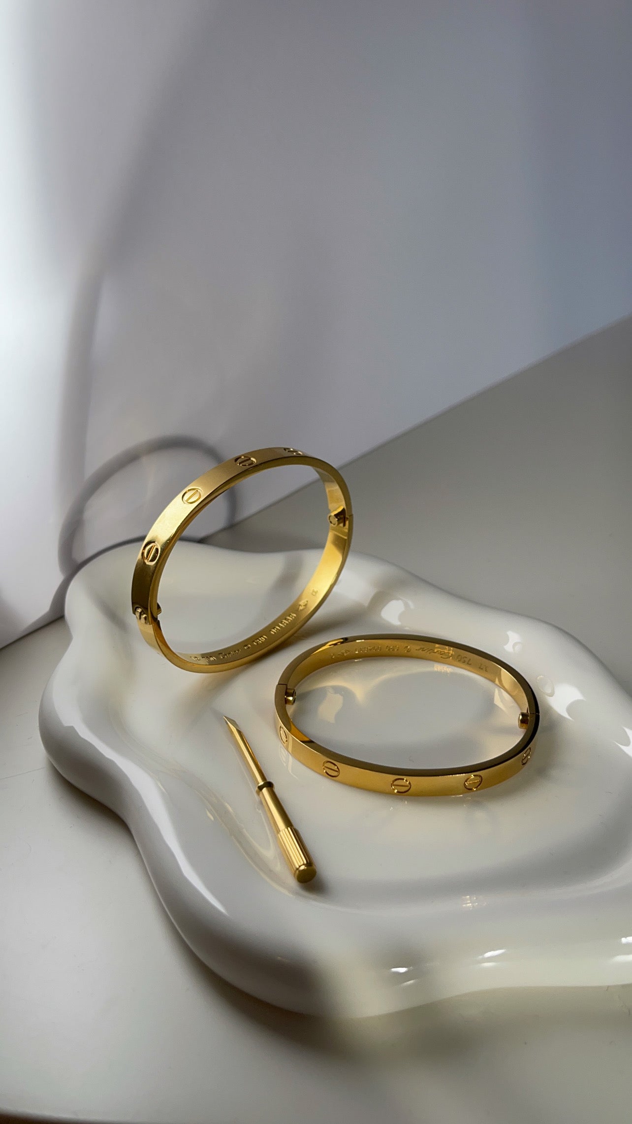 Thick Gold C Bracelet