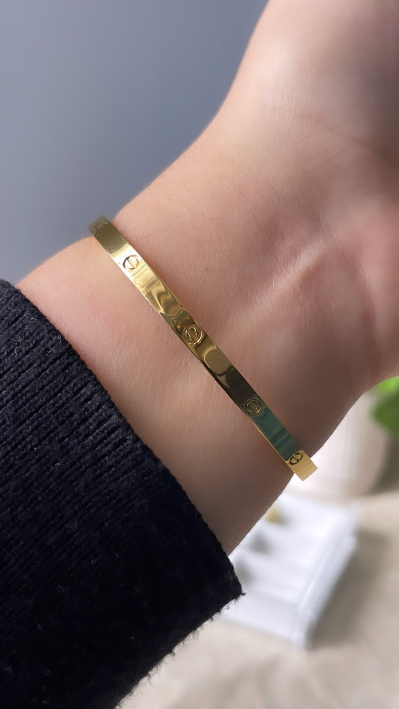 Gold C Bracelet